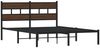 vidaXL Bettgestell ohne Matratze mit Kopfteil Braun Eiche 140x190 cm 4017151 Bild 3