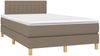 Boxspringbett mit Matratze & LED Stoff Taupe 120x200 cm, Härtegrad: H2 [3133865] Bild 4