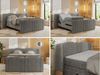 Elektrisch Boxspringbett Multipocket-Matratzen, elektrisch verstellbar, Polsterbett mit Bettkästen - FORTINA - 200 x 200 cm - Grau Struktur - H3 Bild 2