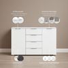 OTTO home Kombikommode Sideboard Schubladenkommode AGORDO mit Dekor- oder Hochglanzfront (in zwei Griff-Farben, Breite 120 cm), vier große Schubladen, mit insgesamt 4 Einlegeböden MADE IN GERMANY Bild 2