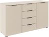 OTTO home Kombikommode Sideboard Schubladenkommode AGORDO mit Dekor- oder Hochglanzfront (in zwei Griff-Farben, Breite 120 cm), vier große Schubladen, mit insgesamt 4 Einlegeböden MADE IN GERMANY Bild 4