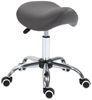 HOMCOM Rollsitz Höhenverstellbarer Salonhocker Drehhocker mit Rädern (Kosmetikhocker, 1 St, Arbeitshocker), Grau 52 x 53 x 49-61 cm Bild 5