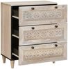 vidaXL Sideboard Weiß 60 x 33 x 75 cm massives Mangoholz 4018119 Bild 1