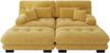 Ecksofa modular Gelb aus Chenille mit beweglichen Ottomans, tiefem Sitz und Polsterkissen,81 x 220 x 145 cm Bild 4