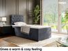 MEBLINI Boxspringbett DALIA 80x200 cm mit Bettkasten - H4/Dunkelgrau Samt Gepolstert Einzelbett mit Topper & Taschenfederkern-Matratze - 80x200 Rechts Bild 4