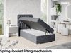 MEBLINI Boxspringbett DALIA 80x200 cm mit Bettkasten - H4/Dunkelgrau Samt Gepolstert Einzelbett mit Topper & Taschenfederkern-Matratze - 80x200 Rechts Bild 3