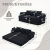 LVHOM Loungesofa faltbar mit Schlaffunktion, Stabil-/abnehmbarer Außenrahmen aus Metall, frei kombinierbar, Liege- oder Klappsofa, 3 Kissen, Hochelastischer Schaumstoff, weicher Cordstoff, Praktische Seitentaschen zur Aufbewahrung, Ideal für flexible R... Bild 2