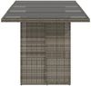 vidaXL Gartentisch mit Glasplatte Grau 190x80x75 cm Poly Rattan 365604 Bild 5