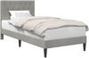 vidaXL Bettrahmen mit Kopfteil Hellgrau 100 x 200 cm Samt 42027643 Bild 2