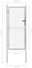 vidaXL Gartentor verzinkter Stahl 100 x 175 cm Silber 144759 Bild 5