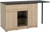 Vente-unique - TUNORI Küchenmöbel Holz, Platte SchwarzBeige - B 70 cm x H 90,5 cm x L 169,8 cm Bild 3