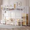 MODFU Hochbett Funktionsbett Kinderbett (90x200 cm mit Regal & Sicherheitsleiter, Platzsparendes Metallbett, für Kinder, Jugendliche & kleine Wohnungen) ohne Matratze Bild 5