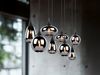 LED Pendelleuchte 8 flammig Glas Chrom verspiegelt & Rauchglas Optik, B: 121cm Bild 5