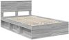 vidaXL Bettrahmen Graues Sonoma 120 x 200 cm Massives Kiefernholz 3410623 Bild 4