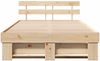 vidaXL Bettrahmen mit Kopfteil Braun 140 x 190 cm Massives Kiefernholz 872488 Bild 5