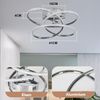 ZMH LED Deckenlampe Deckenleuchte Flur - Flurlampe Dimmbar mit Fernbedienung Modern Design in Schmetterlingforming 36CM Chrom Küche Metall 44W Deckenbeleuchtung für Schlafzimmer Wohnzimmer Büro Bild 4