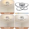 ZMH LED Deckenlampe Deckenleuchte Flur - Flurlampe Dimmbar mit Fernbedienung Modern Design in Schmetterlingforming 36CM Chrom Küche Metall 44W Deckenbeleuchtung für Schlafzimmer Wohnzimmer Büro Bild 5