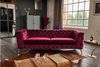 KAWOLA Sofa NARLA Chesterfield 3-Sitzer Velvet rot 68 x 84 x 219 cm Bild 2