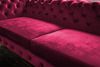 KAWOLA Sofa NARLA Chesterfield 3-Sitzer Velvet rot 68 x 84 x 219 cm Bild 5