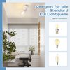 ZMH E14 Deckenstrahler - Metall, 350° Drehbare Industrielle Flurlampe, Wandleuchte für Flur und Wohnzimmer, Weiß Bild 5