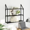 vidaXL Wandregal Schwarz Eichen-Optik 80 x 21 x 78,5 cm Holzwerkstoff 882795 Bild 4