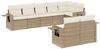 vidaXL 8-tlg. Garten-Sofagarnitur mit Kissen Beige Poly Rattan 3252755 Bild 2