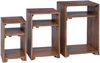 vidaXL Akzenttisch mit Regal 3 pcs Braun Massives Mahagoni Holz 42012363 Bild 2