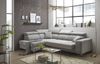 Ecksofa >SYDNEY< Elektrische Sitztiefenverstellung, 5 verstellbare Kopfstützen, Bettkasten, Bezugsstoff "taupe" - 282x105x198 (BxHxT) Bild 2