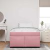 vidaXL Bettrahmen mit Matratze Rosa 120 x 200 cm Stoff 3399289 Bild 3