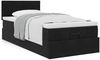 vidaXL Ottoman-Bett mit Matratze Schwarz 80x200 cm Samt 3311737 Bild 4