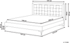 Bett mit Lattenrost LIMOUX 140 x 200 cm Samtstoff Schwarz Bild 2