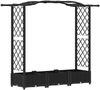 vidaXL Hochbeet mit Rankgitter und Dach Schwarz 169 x 40 x 123 cm PP 42032528 Bild 2
