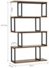Mondeer Bücherregal Standregal, mit Metallrahmen, 76x24x127.5cm, Braun Bild 3