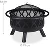 Relaxdays Feuerschale mit Funkenschutz Bild 5