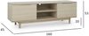 TV-Board Enimeta Eiche Whitewash 160 cm - mit Türen & Soft-Close Bild 2