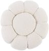 Pouf Florel aus Boucle-Stoff, Natur, 65 x 65 x 35 cm Bild 2