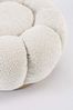 Pouf Florel aus Boucle-Stoff, Natur, 65 x 65 x 35 cm Bild 3
