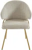 Vente-unique - LUXIVA Stuhl Stoff Beige - B 62 cm x H 85 cm x L 60 cm Bild 4