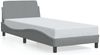 vidaXL Bettgestell "Dover" Hellgrau 90x200 cm Stoff 373105 Bild 2