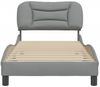 vidaXL Bettgestell ohne Matratze "Hvar" Hellgrau 80x200 cm Stoff 3207730 Bild 4