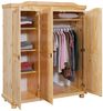 Kleiderschrank Bern 3-türig Kiefer Massivholz lackiert Bild 4