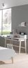 Schreibtisch Karilynn 120x60x87 MDF+Massivholz Weiß Bild 3