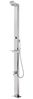vidaXL Gartendusche mit Brauner Bodenplatte 225 cm Edelstahl 3070777 Bild 3