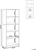 Bücherregal mit 5 Ebenen ZEHNA 197 cm Weiß Bild 2