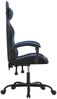 vidaXL Gaming-Stuhl Drehbar Schwarz und Blau Kunstleder [349519] Bild 4