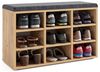 KOMTO Schuhbank mit Sitzfläche - Schuhregal Honig Eiche 80 x 50 x 30 cm Schuhschrank mit Sitzbank Flur Bank mit Stauraum Garderobenbank Sofia Bild 4