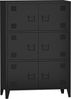 Büroschrank Hamina 113x80x40cm Schwarz [en. casa] Bild 2
