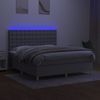vidaXL Boxspringbett mit Matratze & LED Hellgrau 180x200 cm Stoff, Härtegrad: H2 [3135773] Bild 4