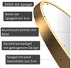 Hopibath Standspiegel groß Gold 150x50 cm Ganzkörperspiegel Oval (Garderobenspiegel Bogenspiegel Hochspiegel, 5mm HD Glas, mit Alurahmen), Explosionsgeschutz, Umweltschutz Bild 3