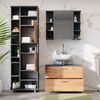 Badmöbel-Set Ilias Goldkraft Eiche/Anthrazit 3 Teile, mit Hochschrank Vicco Bild 4